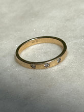 Load image into Gallery viewer, Solid 14k Gold Diamond Band Size 7.25
