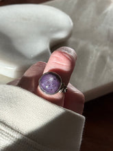 Load image into Gallery viewer, Vintage Purple Star Sapphire Sterling Silver Ring Size 8
