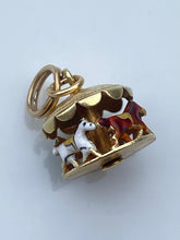 Load image into Gallery viewer, Sloan &amp; Co. Enamel Articulated Carousel 14k Gold Charm
