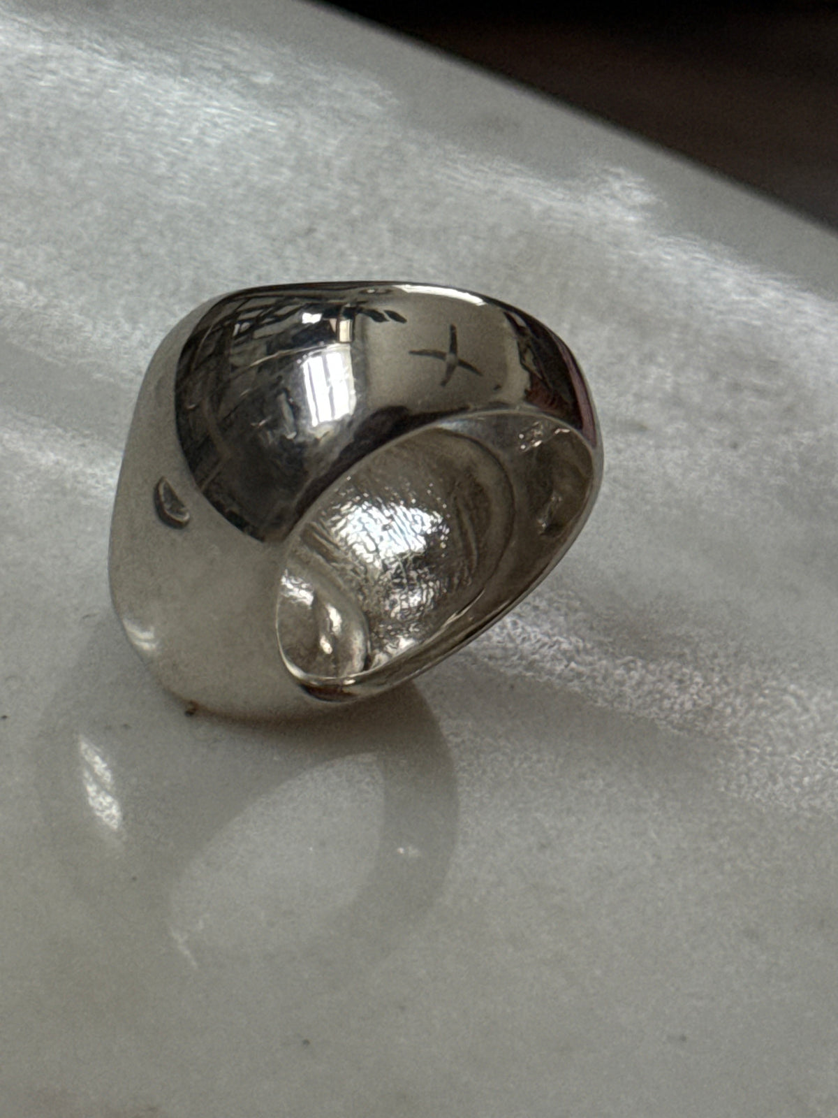 Chunky Sterling Silver Ring Size 7