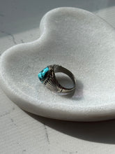 Load image into Gallery viewer, Vintage Turquoise Sterling Silver Ring Size 9
