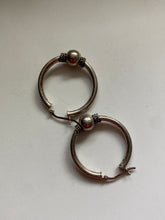 Load image into Gallery viewer, Vintage Sterling Silver Gypsy Hoops
