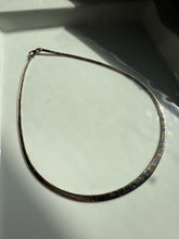 Load image into Gallery viewer, Two-Tone Sterling Silver Gold Vermeil Omega Collar Necklace 17”

