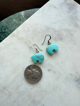 Load image into Gallery viewer, Dyed Howlite Bear Sterling Silver Earrings
