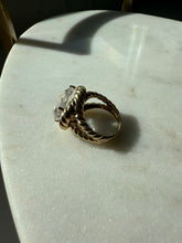 Load image into Gallery viewer, Chunky Quartz Gold Vermeil Ring Size 6
