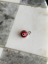 Load image into Gallery viewer, Red Evil Eye Sterling Silver Charm
