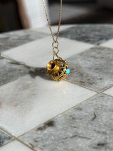 Load image into Gallery viewer, Vintage 14k Gold Turquoise Vial Charm
