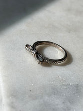 Load image into Gallery viewer, Sterling Silver CZ Bow Ring Size 5.25
