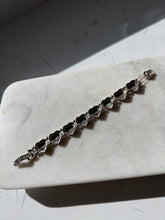 Load image into Gallery viewer, Vintage Sterling Silver Heart Bracelet 7.5”
