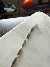 Load image into Gallery viewer, Leaf Sterling Silver Toggle Clasp Bracelet 7.25”
