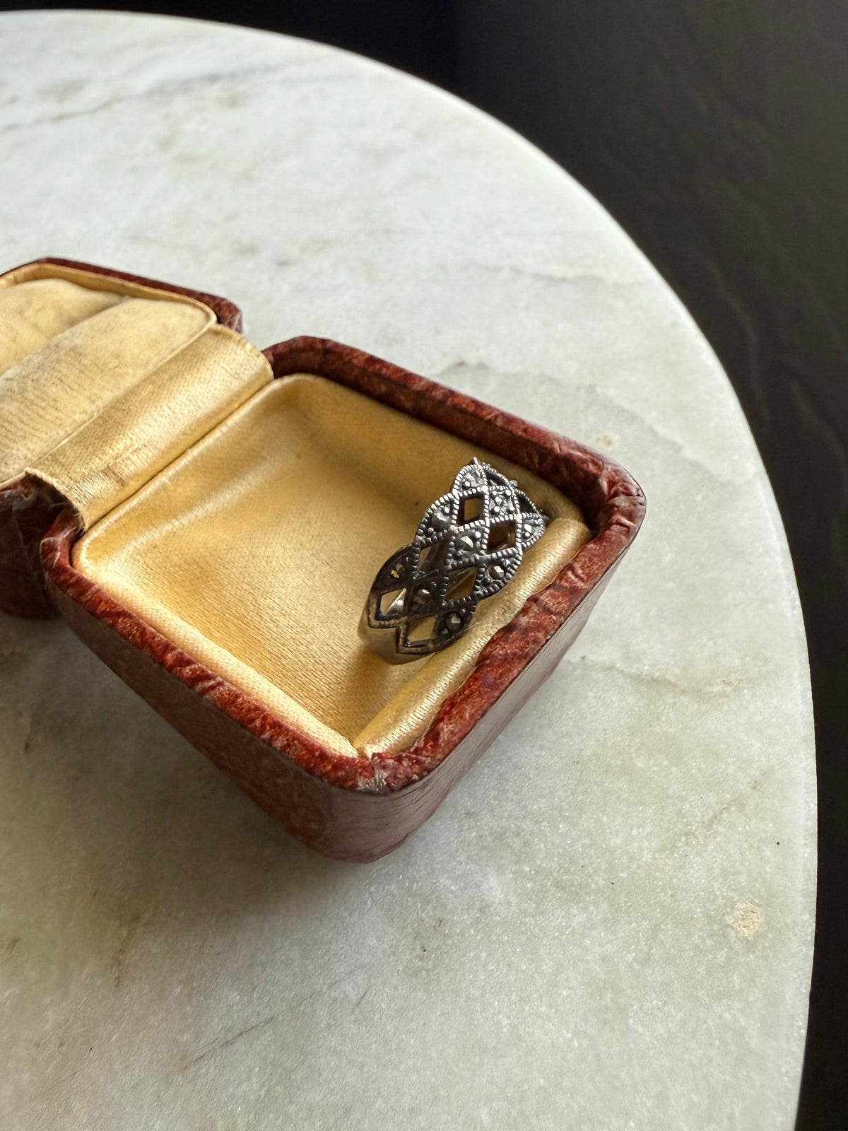 Marcasite Sterling Silver Ring Size 5.25