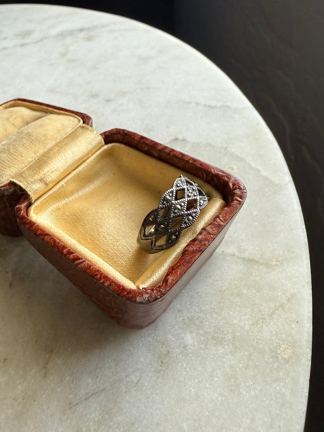 Marcasite Sterling Silver Ring Size 5.25