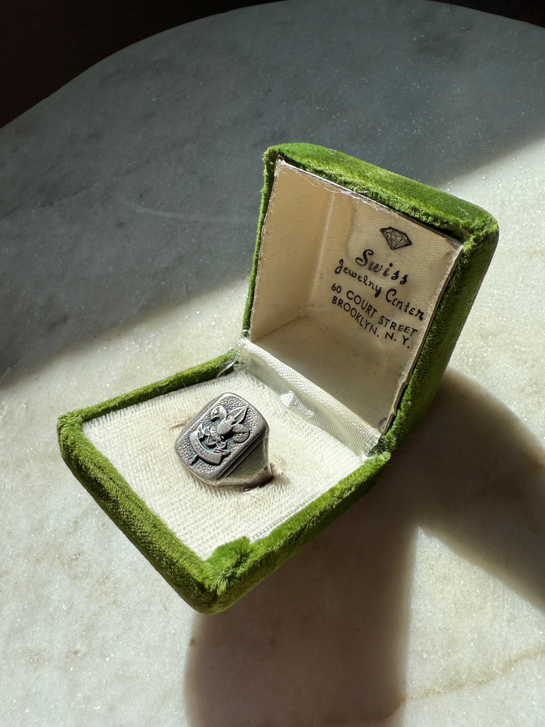 Sterling Silver 1960s Boy Scouts Signet Ring Size 8