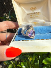 Load image into Gallery viewer, Purple Gemstone Sterling Silver Ring Size 6.25
