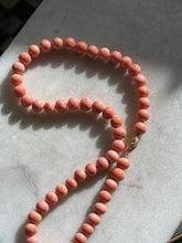 Load image into Gallery viewer, Angel Skin Coral 14k Gold Necklace 16”
