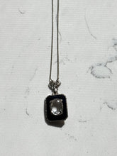 Load image into Gallery viewer, Antique Enamel Sterling Necklace 18”
