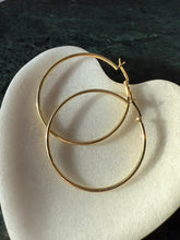 Load image into Gallery viewer, Gold Vermeil Hoop Earrings 2”
