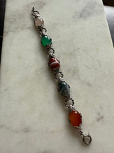 Load image into Gallery viewer, Scottish Agate Sterling Silver Bracelet 7.25”
