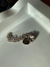 Load image into Gallery viewer, Heart Locket Sterling Bracelet 7”
