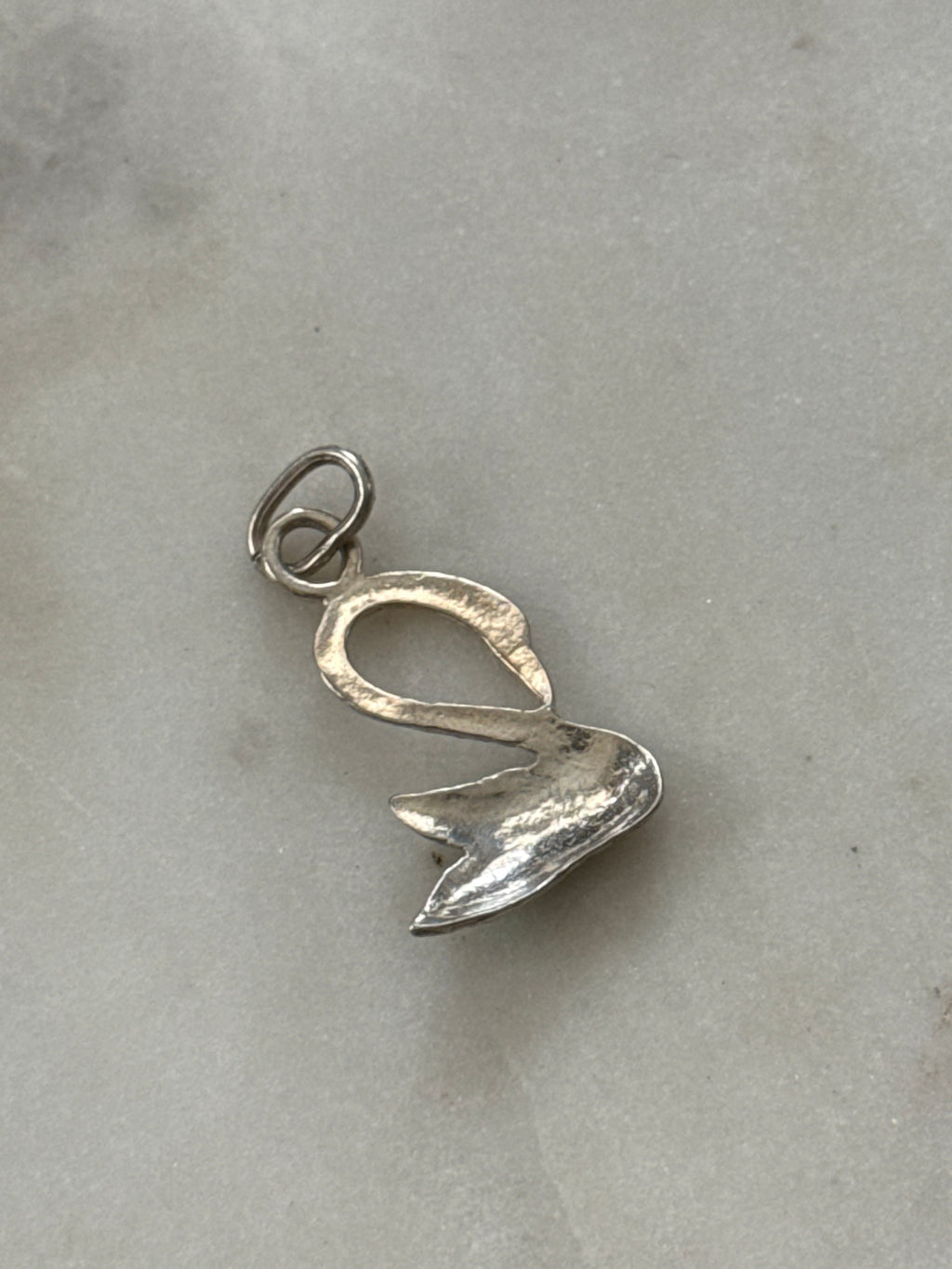 Enamel Swan Sterling Silver Pendant