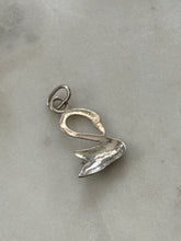 Load image into Gallery viewer, Enamel Swan Sterling Silver Pendant
