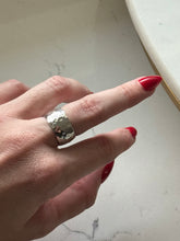Load image into Gallery viewer, Vintage Solid Sterling Silver Hammered Cigar Band Size 7.25
