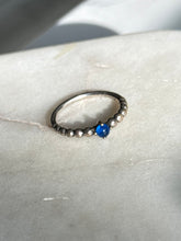 Load image into Gallery viewer, Blue Cabochon Sterling Ring Size 8

