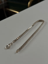 Load image into Gallery viewer, Vintage Box Chain Solid Sterling Silver Bracelet 9”

