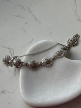 Load image into Gallery viewer, Marcasite Rose Sterling Silver Bracelet
