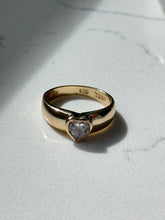 Load image into Gallery viewer, Gold Vermeil Heart Ring Size 7.75
