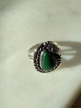 Load image into Gallery viewer, Vintage Turquoise Sterling Silver Ring Size 6.75
