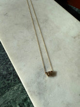 Load image into Gallery viewer, ‘W’ Slider 14k Yellow Gold Necklace 18”
