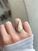 Load image into Gallery viewer, Chunky Moonstone Sterling Silver Ring Size 6
