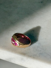 Load image into Gallery viewer, Vintage Solid 14k Gold Ruby &amp; Diamond Ring Size 6.75
