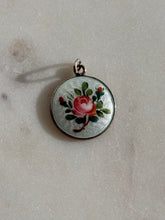 Load image into Gallery viewer, Vintage Floral Enamel Sterling Silver Charm
