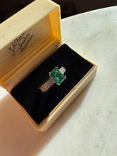 Load image into Gallery viewer, Green Sterling Silver Ring Size 9.25
