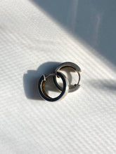 Load image into Gallery viewer, Clicker Hoop Vintage Sterling Silver Earrings
