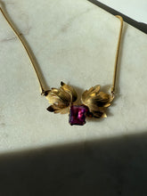 Load image into Gallery viewer, Forstner 1/20 12k Gold Filled Purple Czech Glass Necklace 16”
