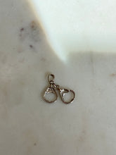Load image into Gallery viewer, White Gold &amp; Diamonds 14k Mini Handcuffs Charm
