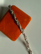 Load image into Gallery viewer, Gold Vermeil Two-Tone Sterling Bracelet 7”

