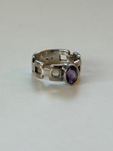 Load image into Gallery viewer, Amethyst Sterling Silver Ring Size 4.75
