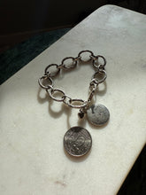 Load image into Gallery viewer, Vintage Sterling Silver Angel Charm Bracelet 8”
