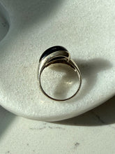 Load image into Gallery viewer, Vintage Black Onyx Sterling Silver Bypass Ring Size 11
