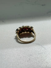 Load image into Gallery viewer, Garnet Gold Vermeil Ring Size 7
