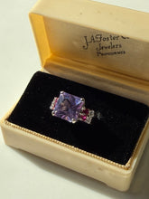 Load image into Gallery viewer, Purple Sterling Silver Ring Size 5.25
