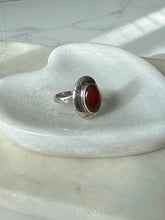 Load image into Gallery viewer, Vintage Carnelian Sterling Silver Ring Size 8

