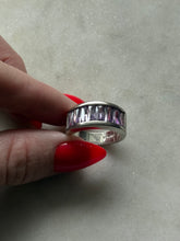 Load image into Gallery viewer, Vintage Amethyst Sterling Ring Size 8
