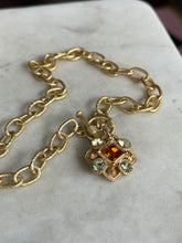 Load image into Gallery viewer, Vintage Costume Gold Tone Toggle Clasp Necklace 17.5”
