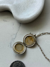 Load image into Gallery viewer, Vintage Enamel Floral Sterling Silver Locket Necklace
