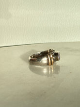 Load image into Gallery viewer, Amethyst Two-Tone Sterling Silver Ring Size 7.5

